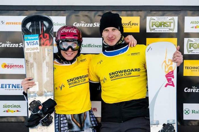 Андрей Соболев первый на этапе Кубка Мира по сноуборду в Карецце